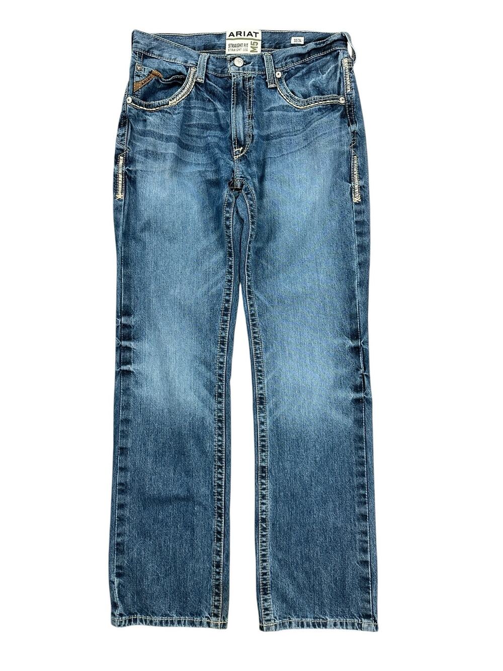 Ariat Men's Straight Leg Jeans in Faded Blue